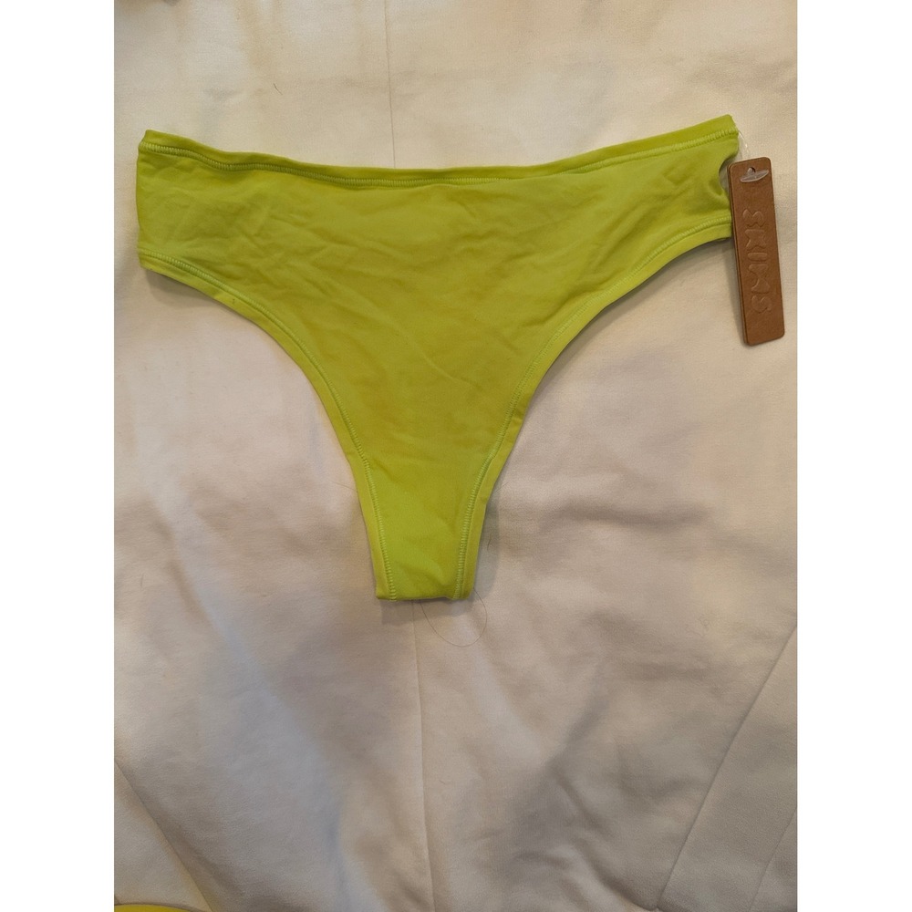 SKIMS Thong Women XXS Lime Green NEW Fits Everybody High Waisted